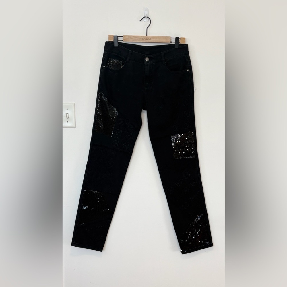 Ermanno Scervino boyfriend patchwork jeans NWT , sz : 40 (6)